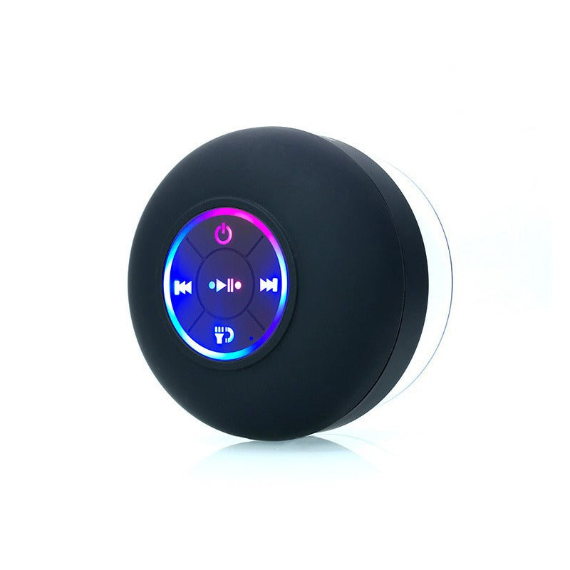 Waterproof Bluetooth Speaker with Suction Cup and LED Light