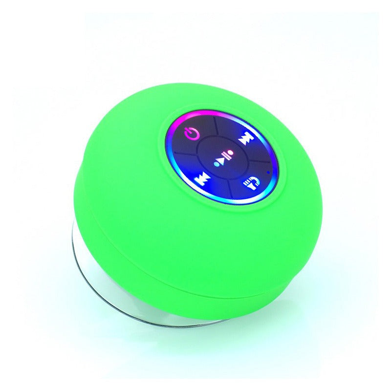 Waterproof Bluetooth Speaker with Suction Cup and LED Light
