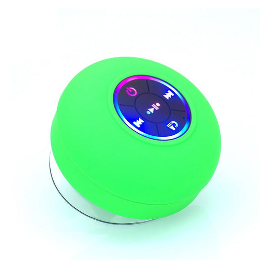 Waterproof Bluetooth Speaker with Suction Cup and LED Light