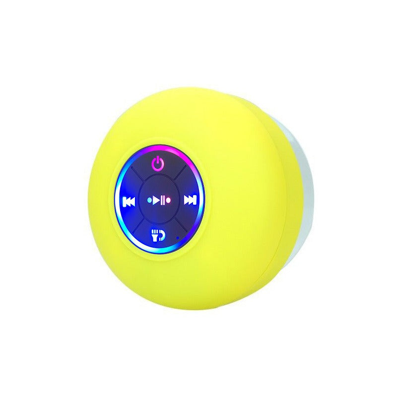 Waterproof Bluetooth Speaker with Suction Cup and LED Light