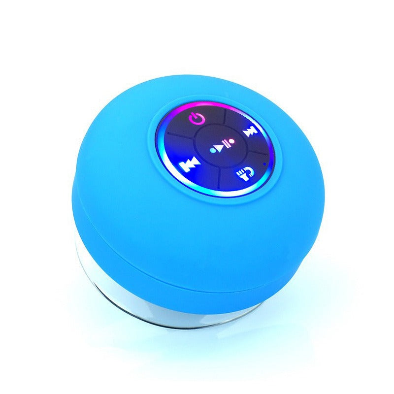 Waterproof Bluetooth Speaker with Suction Cup and LED Light