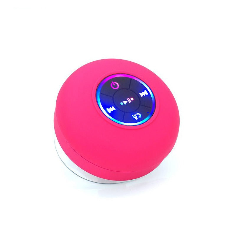 Waterproof Bluetooth Speaker with Suction Cup and LED Light