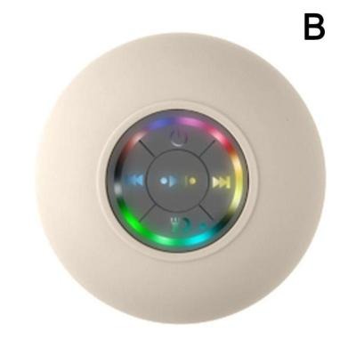 Waterproof Bluetooth Speaker with Suction Cup and LED Light